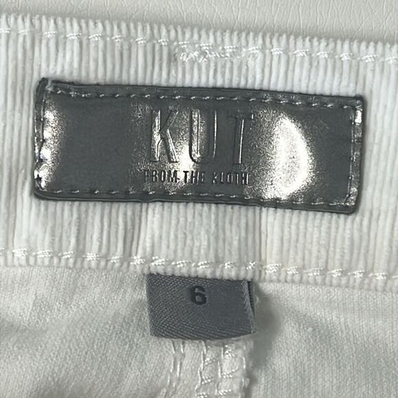 Kut from the Kloth Cream Corduroy Pant Size 6 NWOT - Picture 10 of 14